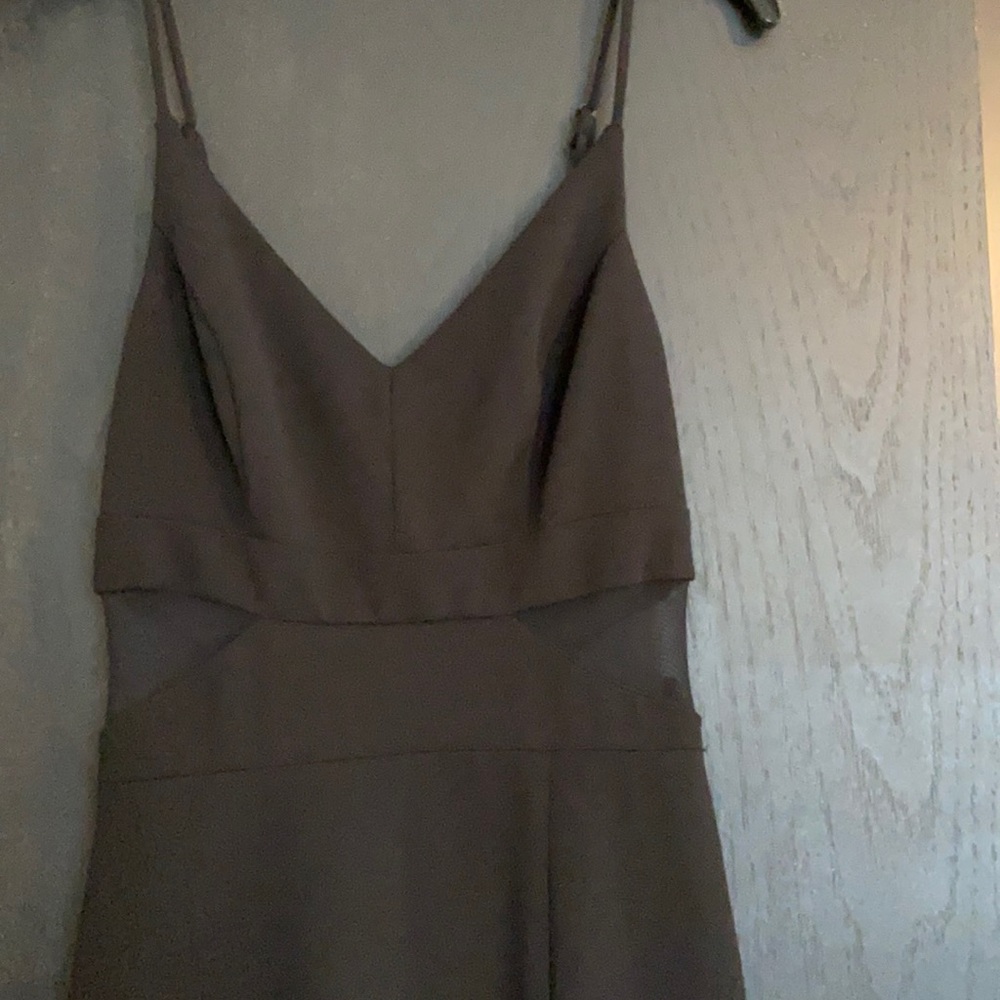 Floor length black dress